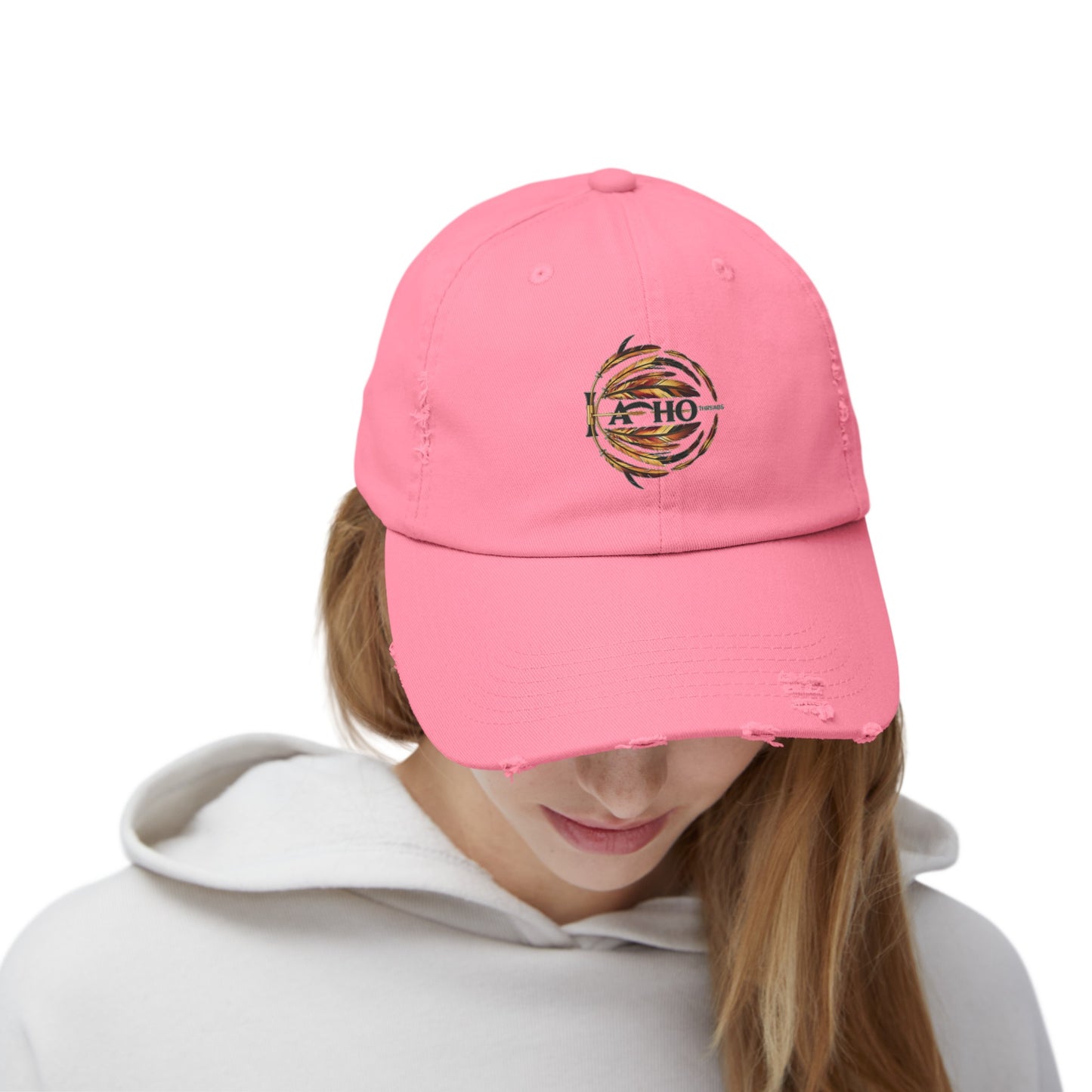 Pink Distressed Cap